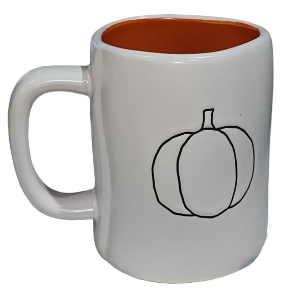Harvest Blessings Pumpkin Ceramic Coffee Mug Rae Dunn Double Sided Coffee Mug - Picture 2 of 10